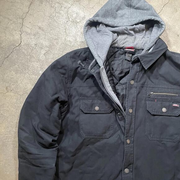 Dickies Black Workwear Canvas Button Zip Up Jacket Men's 2XL - Picture 3 of 7